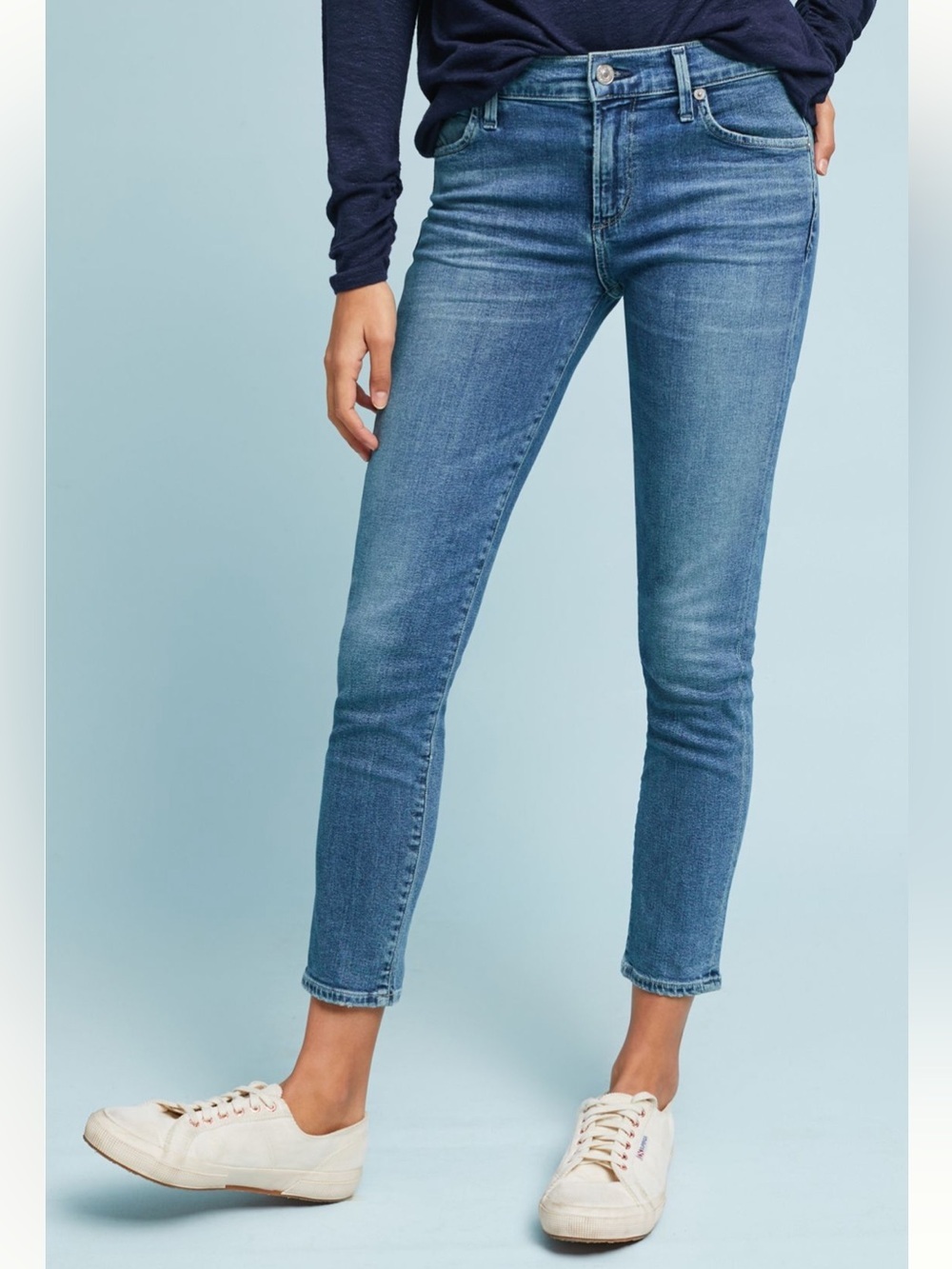 Citizens of Humanity Avedon Mid-Rise Ultra-
Skinny Ankle Jeans-medium-Size 28